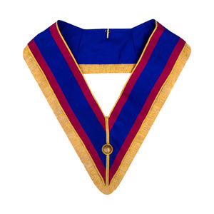 Collar Masónico Rojo con Ribete Morado, Collar Masónico de Terciopelo Azul con Soporte para Joyas - Product Image 1