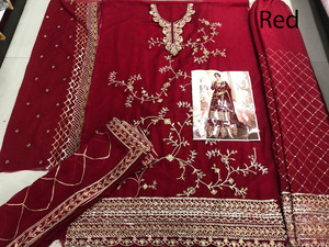 ผู้ขายที่ดีที่สุดแบบดั้งเดิมชาติพันธุ์อินเดียปากีสถาน Lehenga และ Dupatta ตั้งตาข่ายหนักด้วยงานเย็บปักถักร้อยเย็บเต็มสวมใส่ปาร์ตี้ - Product Image 4
