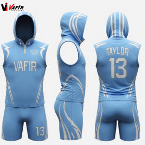 เสื้อฟุตบอลแบบมีฮู้ด แขนกุด พิมพ์ลาย 7v7 ชุดยูนิฟอร์มฟุตบอลสำหรับผู้ใหญ่ ไซส์ใหญ่ ระบายอากาศได้ดี ต้านเชื้อแบคทีเรีย แห้งเร็ว - Product Image 3