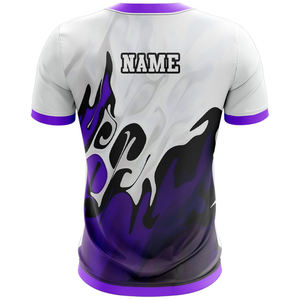 Custom Men's Short Sleeve Quick Dry Breathable Jersey Fabric Regular Fit Outdoor Sport Tennis Table Tennis T-shirt Sublimated - Product Image 3