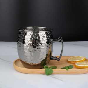 Taza Clásica Moscow Mule de Cobre, Vasos de Acero Inoxidable Martillado para Cerveza, Taza de Oficina con Recubrimiento de Cobre para Sublimación Metálica - Product Image 2