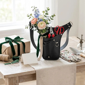 Cinturón organizador de herramientas de cuero para floristería, cinturón utilitario ajustable para herramientas de jardín, personalizable con marca, a la venta a precio mayorista. - Product Image 1