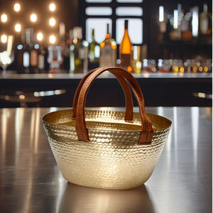 Stainless Steel Champagne <b>Ice</b> Bucket Metal Wine <b>Cooler</b> Double Wall Beverage Chiller Bar Party <b>Ice</b> Bucket with Handles - Product Image 5