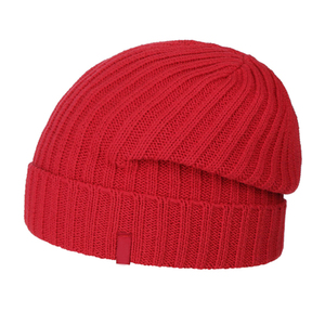 Designer Knitted Pom Pom Sport Bobble Hats Winter Knit Rib Cuff Custom Beanie With Embroidered logo - Product Image 6
