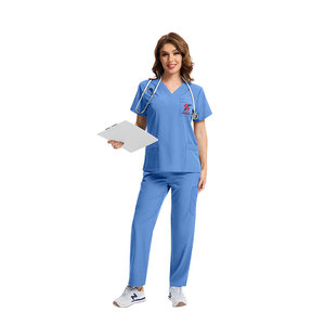 Uniforme médical Solid Trader au design épuré pour une esthétique de clinique moderne et une meilleure identification des personnelles, uniforme d'hôpital à ajustement optimal - Product Image 1