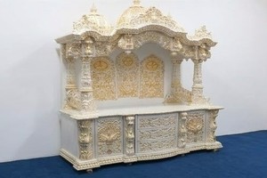 Buy Teak Wood Heavy Carved Customized Temples <b>Mandir</b> Pooja <b>Mandir</b> Modern Style Home Decor Safe Packing California - Product Image 4