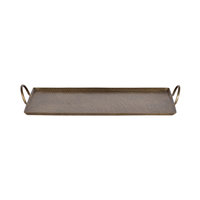 Plateau rond en métal doré de luxe avec poignées, plateau de service décoratif pour mariage, décoration de la maison