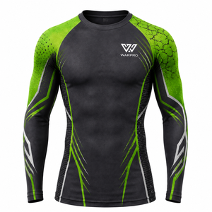 Camiseta de Compresión de Manga Larga para Hombre, Ropa Deportiva para Gimnasio, Logotipo Personalizado, Camiseta de Compresión de Manga Larga con Estampado Personalizado para Hombre - Product Image 1