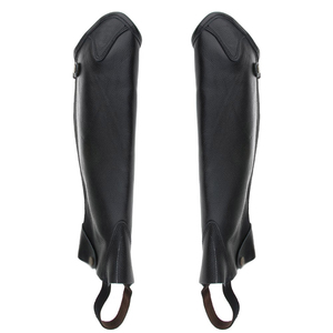 Wholesale Custom Genuine Leather Half <b>Chaps</b> Pro Equestrian Horse <b>Riding</b> Gaiters OEM Unisex Boot <b>Chaps</b> LHC-0007 - Product Image 4