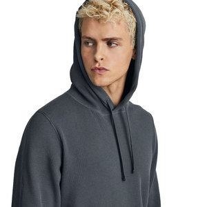 Sweat à capuche personnalisé de haute qualité en maille gaufrée épaisse pour homme, pull uni, couleur unie, oversize, en coton, streetwear - Product Image 5