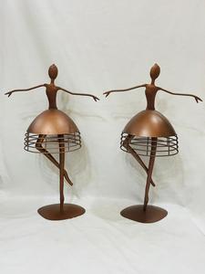 Sculpture Abstraite Métallique Femme, Figurine d'Art Moderne Marron, Statue Décorative pour la Maison, Mariage, Exposition, Danseuse - Product Image 6