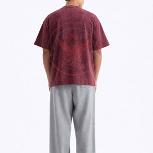 T-shirts pour hommes en coton uni, effet délavé, fabriqués au Pakistan, 100% coton, écologiques, respirants, séchage rapide, pour l'été - Product Image 3