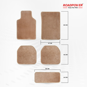 ROADPOWER (RP-MAT-135) Ensemble de 5 tapis de sol universels pour voiture, tapis de moquette de qualité supérieure pour sièges avant et arrière, faciles à installer et à nettoyer - Product Image 5