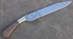 Nouveau couteau Seax Viking en acier à haute teneur en carbone 1095 forgé à la main - Lame de 16,5 pouces, manche en bois et laiton, finition haute brillance, médiéval et historique - Product Image 6