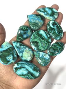 Azurite et Malachite Naturelles, Gemmes en Pierre Brute, Cabochons Formes et Tailles Variées, 20 à 30 mm environ - Product Image 2