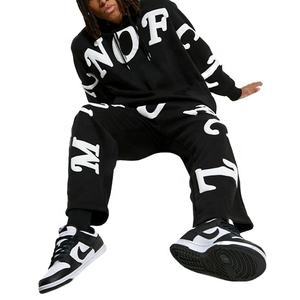 Survêtements de sport unisexes en polyester/coton avec impression bouffante logo pour hommes - Product Image 6