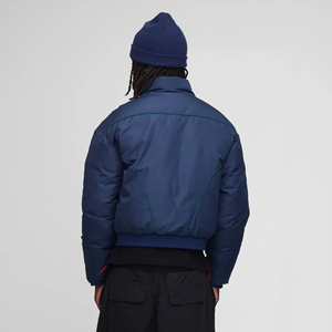 Hot Selling Custom Screen Printed Logo Comfortable Hooded Puffer <b>Jacket</b> Men <b>Winter</b> Casual Wear Full Zip Front High Street - Product Image 2