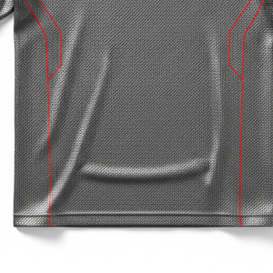 Camiseta de entrenamiento con paneles de malla transpirable, top de running de alta calidad, ropa deportiva de color personalizado, artículo de ropa de gimnasio directo de fábrica - Product Image 3