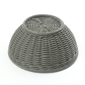 Washable Synthetic Rattan Fruit Bowl Food Grade PP Wicker <b>Bread</b> <b>Basket</b> for Hotel Restaurant Countertop Display Export Quality - Product Image 3