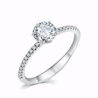 Ensemble de bagues de mariage en or, or rose, or blanc, argent, avec diamants de laboratoire ronds brillants certifiés IGI, qualité D-E-F VVS-VS, vente en gros