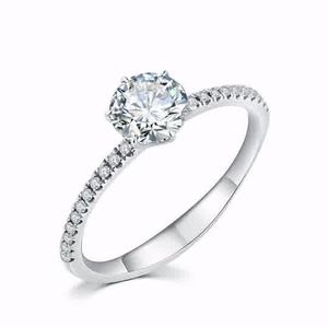 ชุดแหวนแต่งงานเพชรทรงกลมเจียระไนแบบบริลเลียนท์ รับรองโดย IGI ขายส่ง ระดับความสะอาด D-E-F VVS-VS ทองคำ ทองคำขาว ทองชมพู เงิน - Product Image 6