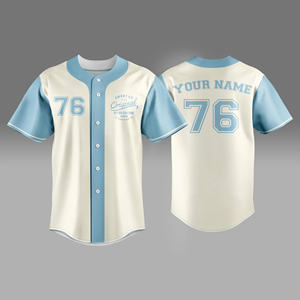 Fabricant de maillots de baseball personnalisés pour hommes, uniforme sportif avec impression par sublimation, logo, numéro et nom de l'équipe, commandes en gros - Product Image 6