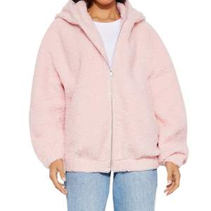 Veste Sherpa Rose Pastel pour Femme, Hiver Chaud, Entièrement Zippée, en Polaire, Veste en Peluche Rose Clair, Sweat-shirt Décontracté en Polaire - Product Image 1