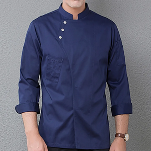 Uniforme de Chef en Coton en Gros, Haute Qualité, Respirant, Manches Longues, Unisexe, Vêtements de Cuisine, Broderie Personnalisée pour Hôtels - Product Image 4