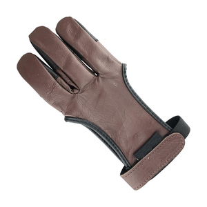 Gants de tir à l'arc en cuir de noyer OEM avec ouverture pour le pouce et protège-main, pour tir à l'arc traditionnel, recurve, longbow et démontable - Product Image 2