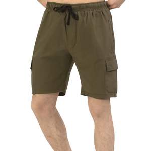 กางเกงขาสั้นคาร์โก้สีเขียวมะกอกสำหรับผู้ชาย ออกกำลังกาย เล่นกีฬา แห้งเร็ว เหมาะสำหรับฝึกซ้อม วิ่ง ฟิตเนส - Product Image 1