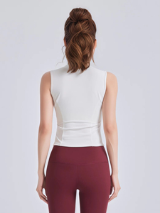 Ropa Deportiva Personalizada, Camiseta sin Mangas para Mujer, Secado Rápido, para Gimnasio y Fitness, OEM, Corte Ajustado, con Cierre, Informal - Product Image 3