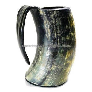 Style européen Viking buvant des tasses en corne d'animal tasses en corne naturelle buvant la décoration intérieure tasse à boire de conception matérielle unique - Product Image 5