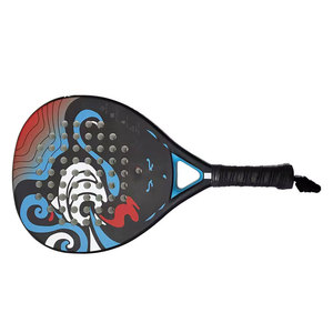 Low MOQ Premium Quality New Stock Arrival Padel Racket Solid Grip Fiber Made Classy Padel Racket - Product Image 2