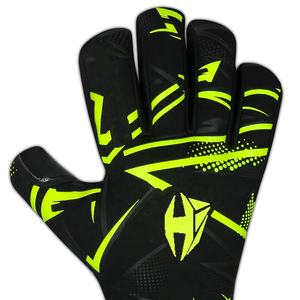 Gants de gardien de but, paume avant en latex de contact de 4 mm, dos en silicone imprimé, doigts enroulés, découpe en forme de pistolet, caoutchouc T-Tab, logo personnalisé - Product Image 6