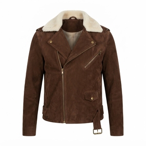 Wholesale Quick Dry Modern Fit Comfortable Outdoor Ne Style Streetwear Clothing Fashion <b>Men</b> Leather Bomber <b>Jacket</b> - Product Image 4