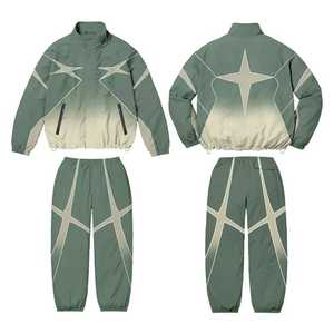 Ensemble de survêtement unisexe, respirant, avec fermeture éclair intégrale, poches latérales, style sportif, coupe adulte, léger, en polyester, à capuche - Product Image 4