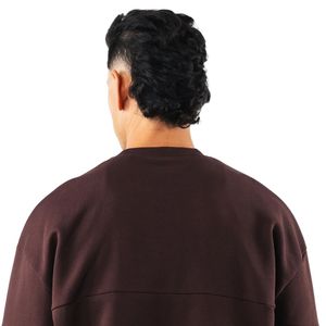 Sweat-shirt à col rond pour homme en molleton brun foncé, pull à manches longues, vêtement décontracté, streetwear, vêtement de sport - Product Image 5