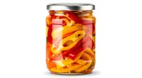 Pimientos en salmuera, sabor salado, verduras en conserva, recipiente de vidrio para almacenamiento, fabricante OEM de marca privada, en rodajas, 2 años de duración