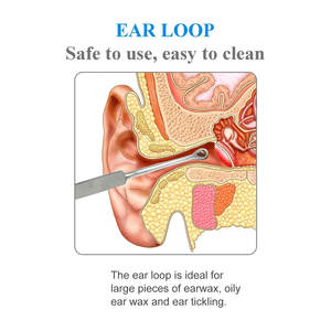Kit Profesional de Herramientas para la Eliminación de Cera de Oídos, Limpiador de Cera de Oídos de Grado Médico, Cuchara de Acero Inoxidable, Cureta, Hisopo Reutilizable - Product Image 3