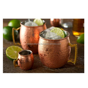 Tasses en cuivre de qualité standard tasse à bière en cuivre pur tasses en cuivre Creative Hammer Point et emballage d'expédition personnalisé - Product Image 3