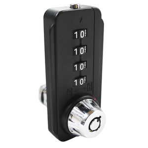 Serrure à code professionnelle, serrure de sécurité réinitialisable à 4 chiffres avec clé maîtresse - Product Image 4