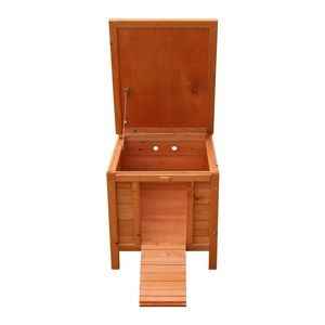 Casetta per Conigli in Legno Impermeabile da 20 Pollici, Habitat per Piccoli Animali in Colore Legno Naturale per Coniglietti e Animali Domestici - Product Image 6