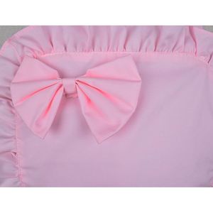 Delantales de Cocina para Mujer y Niña, Diseño Nuevo, Económicos, 100% Algodón, Color Rosa, con Volantes, Personalizables con Logotipo, Venta al Por Mayor - Product Image 5