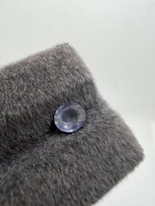 Zafiro Natural Azul Violeta Lavanda, Corte Brillante, Gema Preciosa Suelta Facetada de 6mm y 1.25ct, Gemas Naturales con Juego de Color, Ceilán - Product Image 2