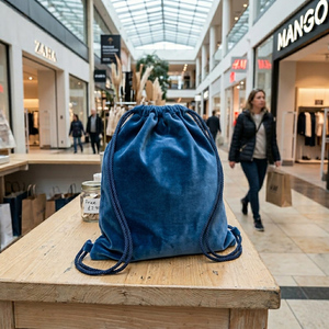 Velvet <b>Drawstring</b> <b>Backpack</b> Cotton <b>Drawstring</b> Bag Custom Logo Storage Sack for Travel Laundry Giveaway <b>Drawstring</b> velvet bag - Product Image 5