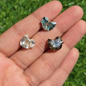 3 pièces de moissanite multicolores en forme de canard, taille fantaisie unique, pour la fabrication de bijoux faits à la main - Product Image 6