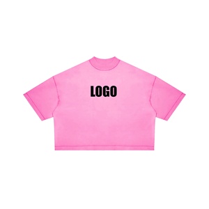 High Quality 100% Cotton Blank Mens T-shirts Heavyweight Oversized Boxy Fit T Shirt Printing Custom T Shirt - Product Image 1