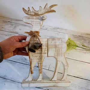 Decoración de árbol colgante Natural de madera grande personalizada Shabby Chic Metal soporte de Navidad accesorios para acero inoxidable - Product Image 6