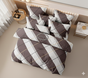 Juego de Ropa de Cama de Microfibra de 3 Piezas con Rayas, Calidad de Hotel, Fácil Cuidado, Suave, Tamaño King, Estilo Moderno, Personalizado, Venta al Por Mayor, Poliéster - Product Image 3