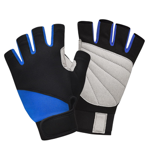 Guantes Deportivos Unisex de Medio Dedo de Poliéster con Cierre y Correa Ajustable para la Muñeca - Guantes de Protección para Ciclismo - Product Image 1